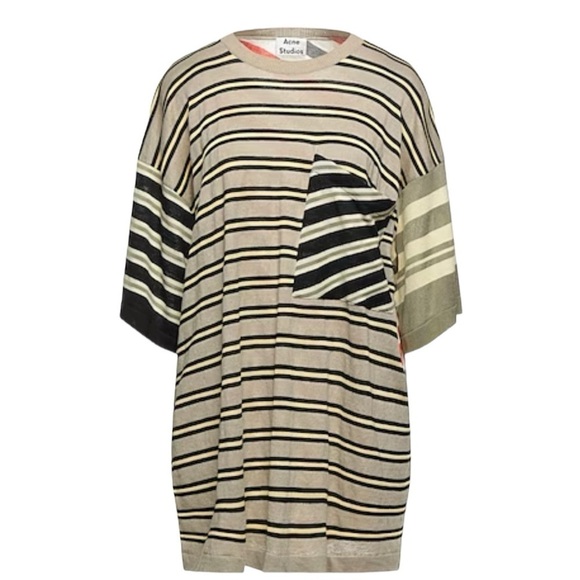 Acne Studios Mixed Stripe Oversized Knit Sweater XS - Picture 1 of 8